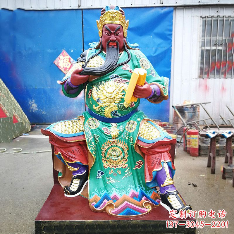 甘肃关圣雕塑玻璃钢彩绘之美