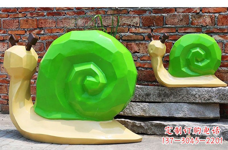 甘肃玻璃钢蜗牛雕塑——浪漫又充满灵感