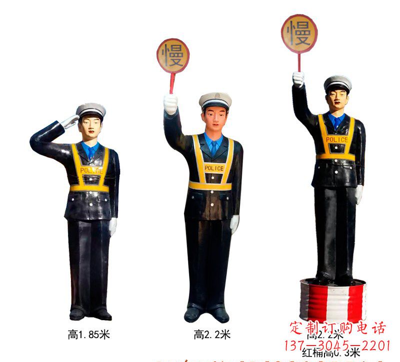 甘肃玻璃钢警察雕塑象征警察的英勇