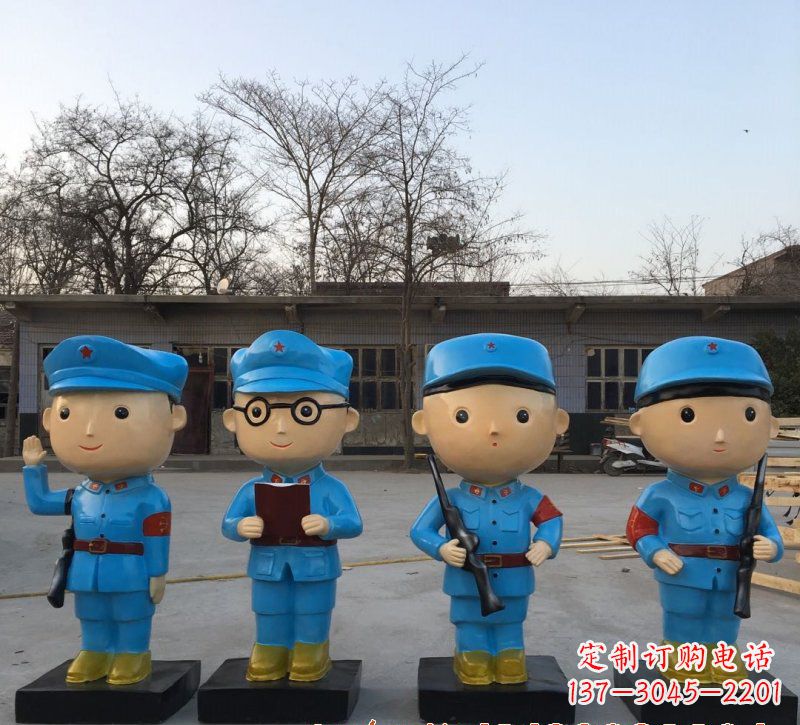 甘肃玻璃钢制作的红军雕塑传承精神