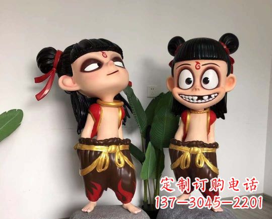 甘肃玻璃钢制作的哪吒雕塑一种神奇的艺术
