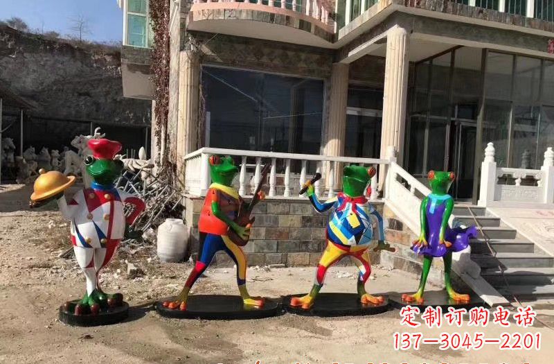 甘肃玻璃钢制青蛙雕塑