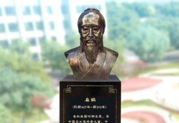 甘肃玻璃钢扁鹊著名医生半身像雕塑