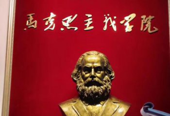 甘肃马克思头像玻璃钢仿铜雕塑