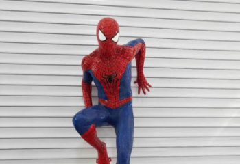 甘肃玻璃钢制作的蜘蛛侠雕塑