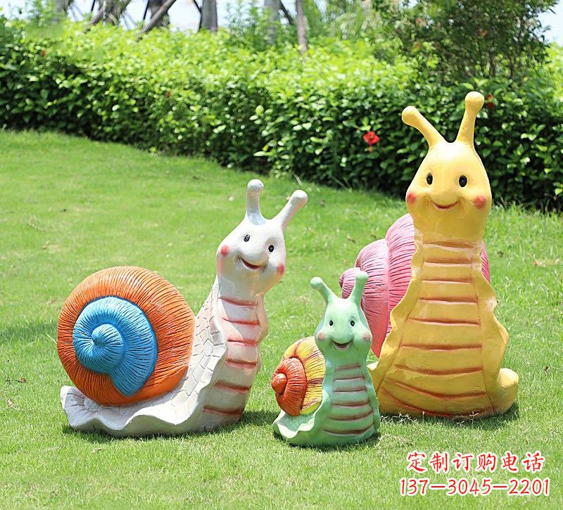 甘肃玻璃钢蜗牛雕塑精美艺术品