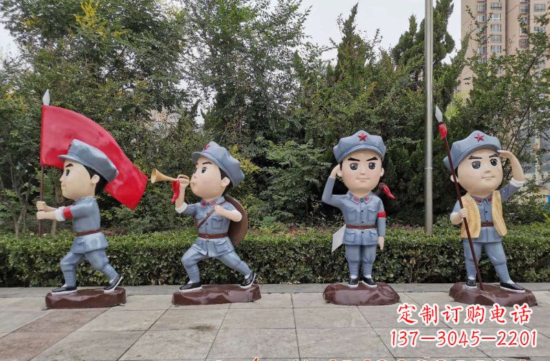 甘肃红军雕塑象征着中国革命的精神