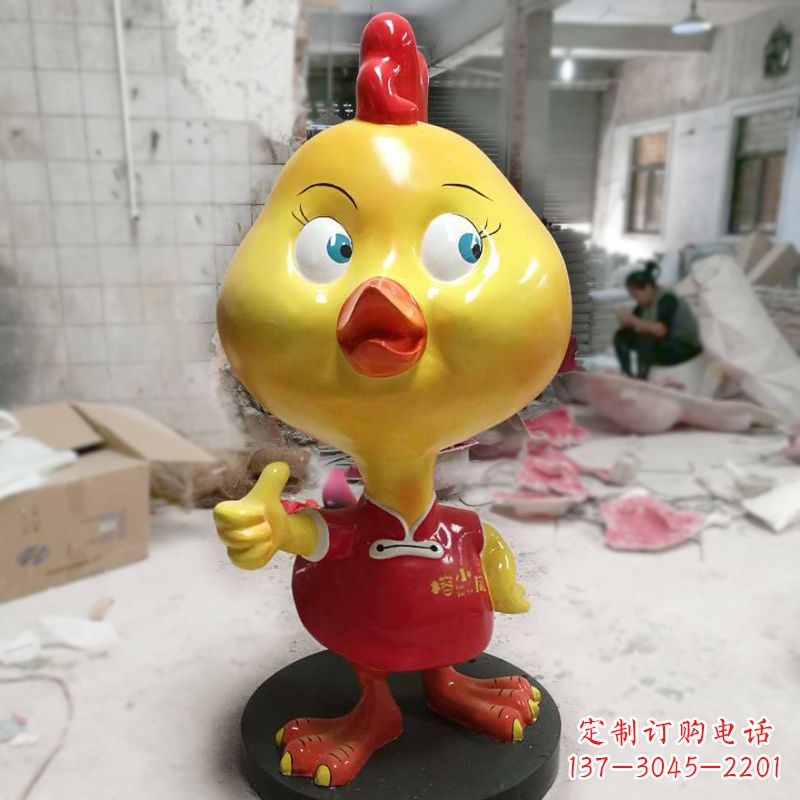 甘肃“玻璃钢制造的精美鸡雕塑”