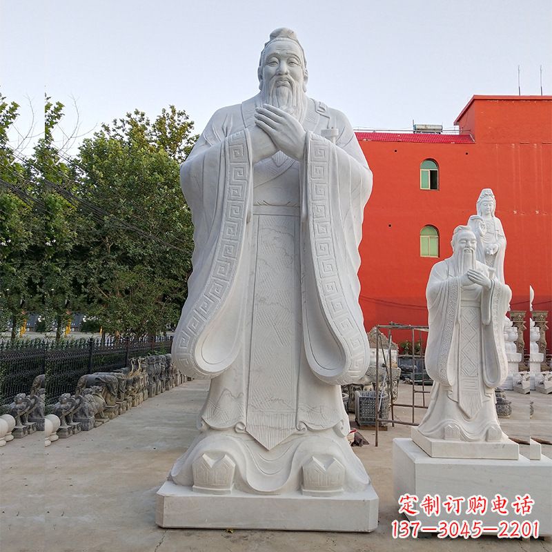 甘肃玻璃钢制作的孔子雕塑