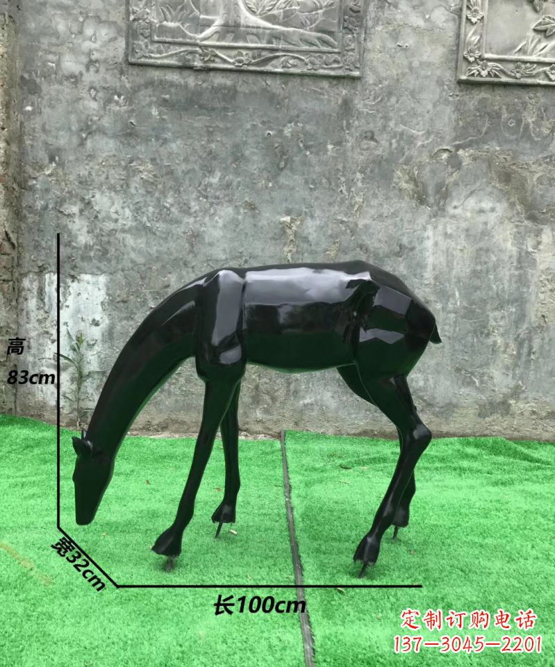 甘肃玻璃钢制作的鹿雕塑