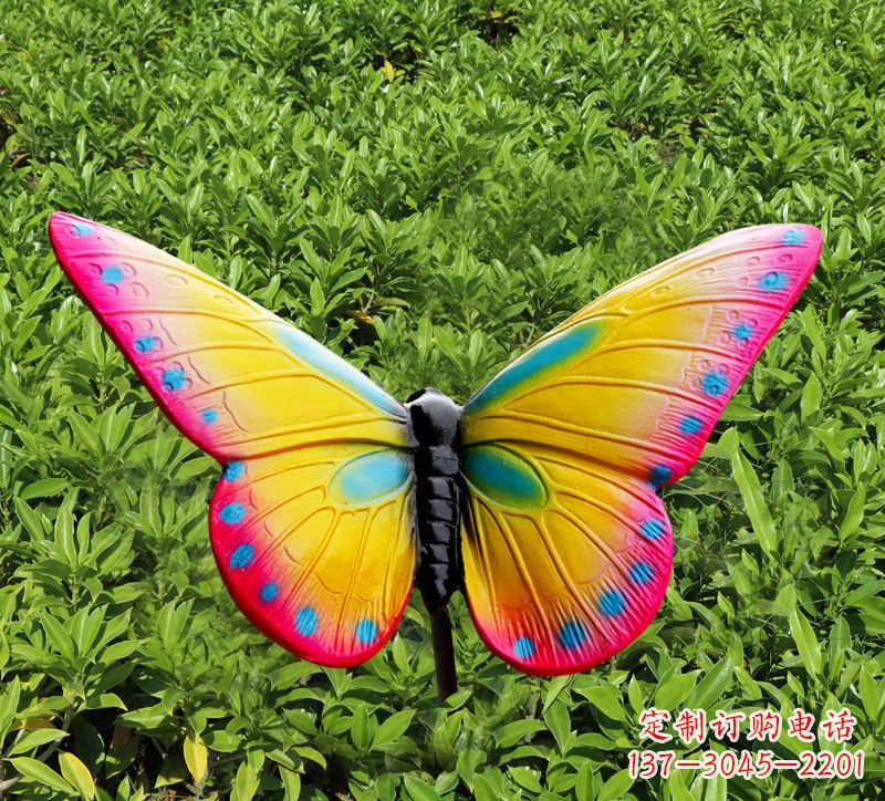 甘肃玻璃钢树脂仿真蝴蝶雕塑