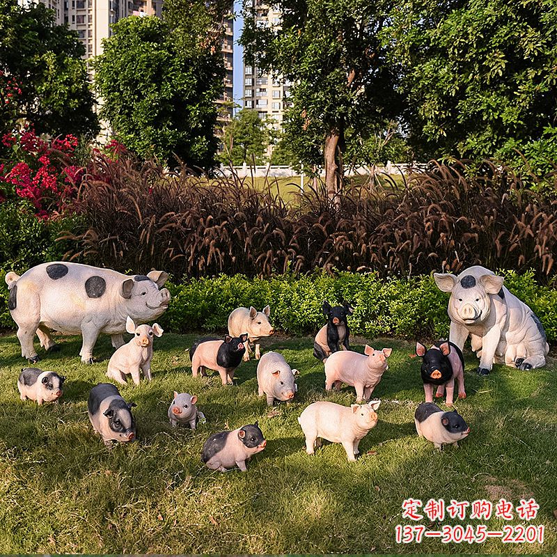 甘肃玻璃钢树脂仿真动物雕塑——公园农家院精美装饰