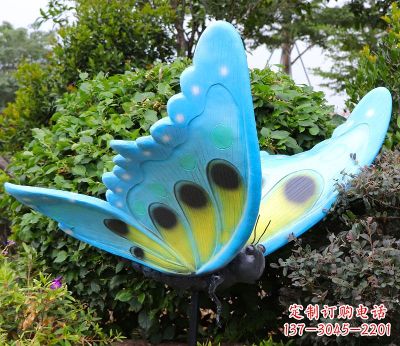 甘肃玻璃钢树脂仿真蝴蝶雕塑