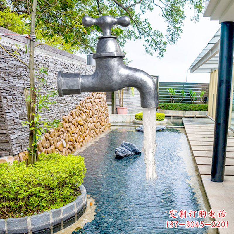 甘肃玻璃钢水龙头喷泉雕塑精美绝伦