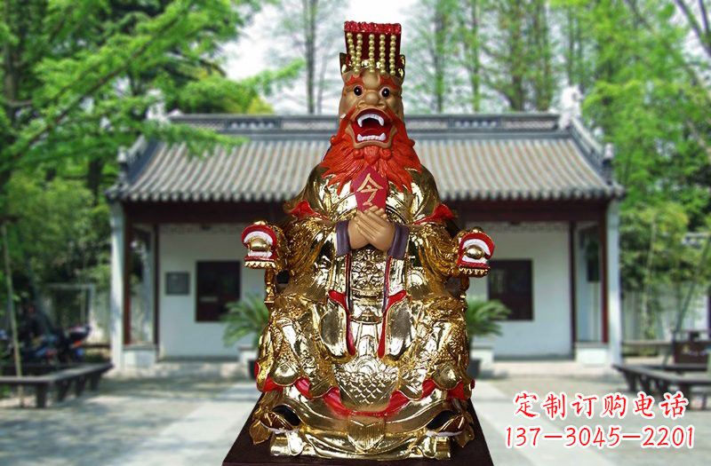 甘肃玻璃钢制作的金龙王雕塑