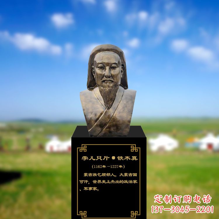 甘肃成吉思汗雕塑传承蒙古族文化的象征