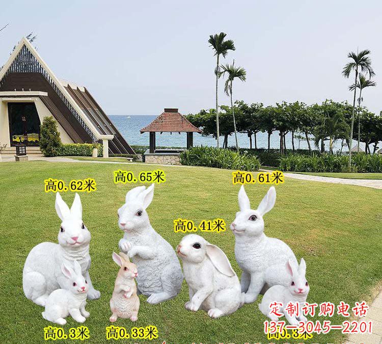 甘肃玻璃钢兔子雕塑精致的艺术之作