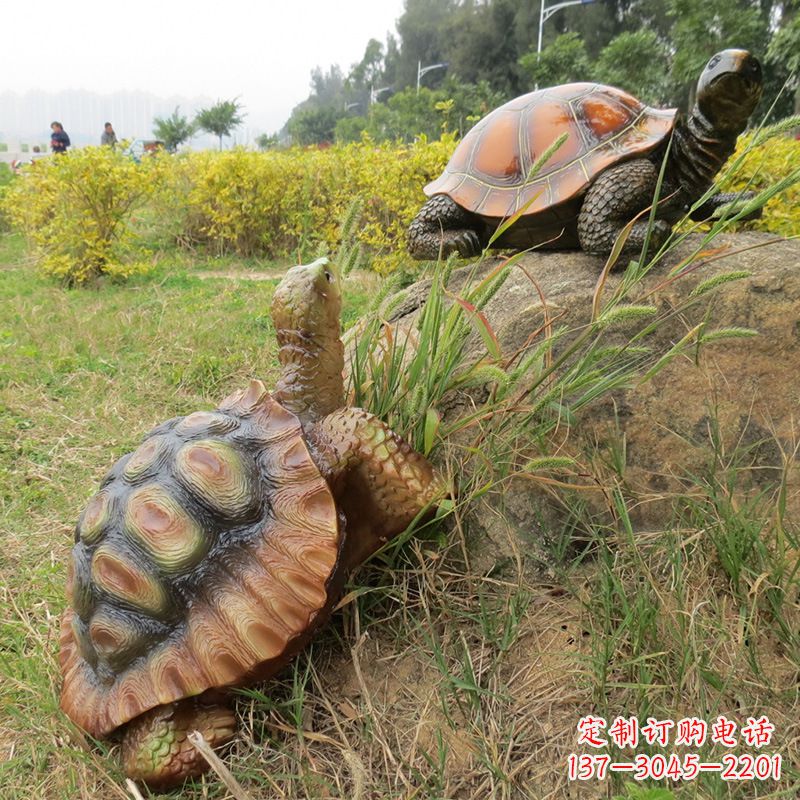 甘肃玻璃钢乌龟雕塑别致而古朴