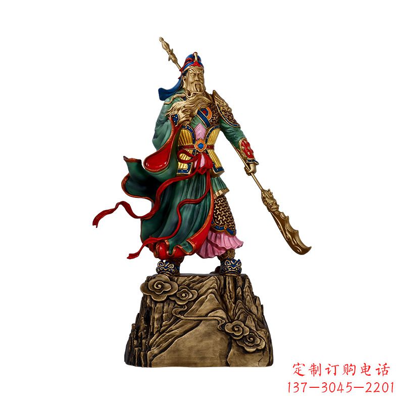 甘肃玻璃钢制关羽雕塑
