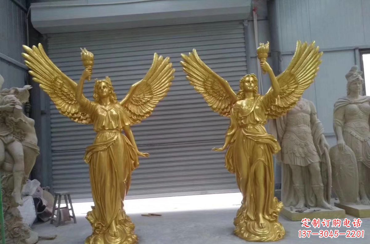甘肃玻璃钢天使西方人物雕塑之美