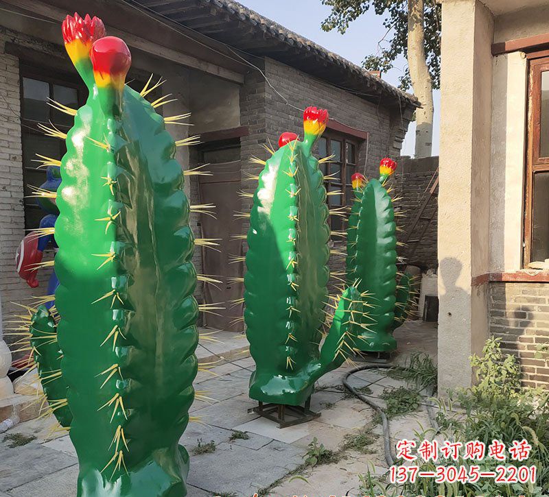 甘肃仙人掌雕塑玻璃钢的艺术精品