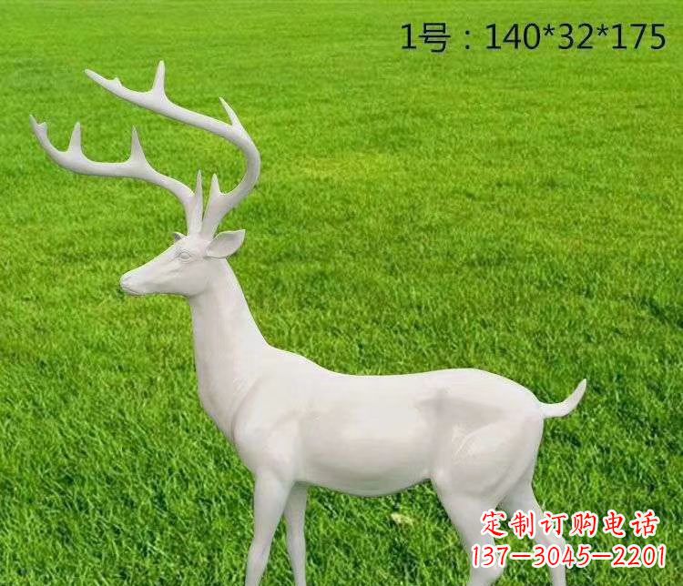 甘肃玻璃钢小鹿古朴清新的动物雕塑