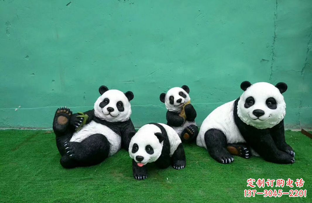 甘肃玻璃钢熊猫雕塑传承中华文化
