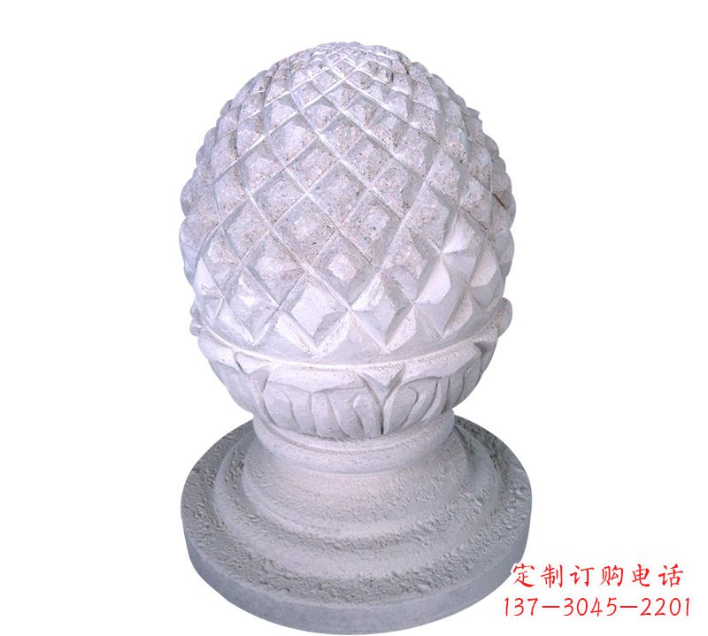 甘肃菠萝雕塑艺术性的挡车路障
