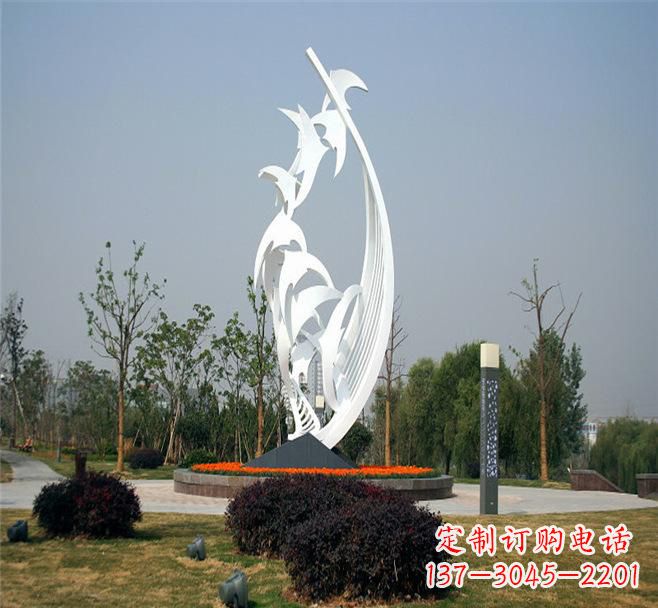 甘肃不锈钢爱心大雁雕塑