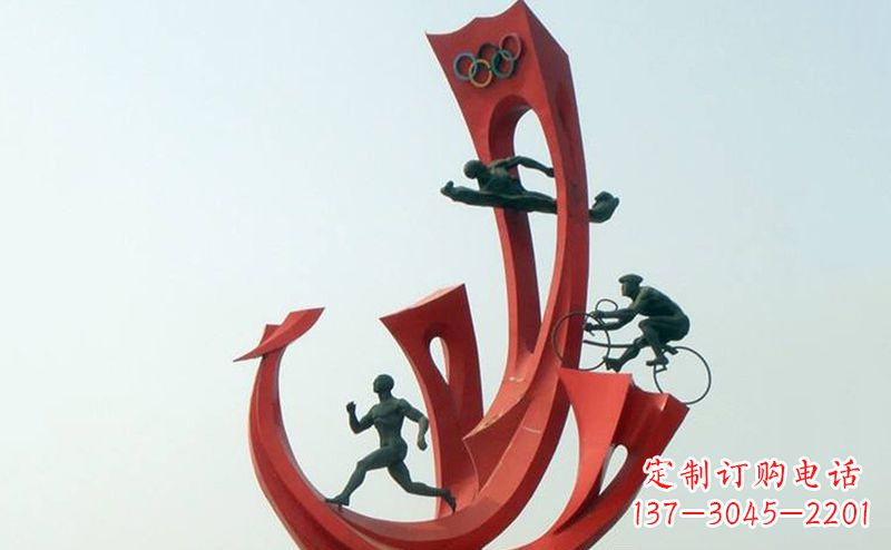 甘肃运动员雕塑缅怀奥运会的荣耀