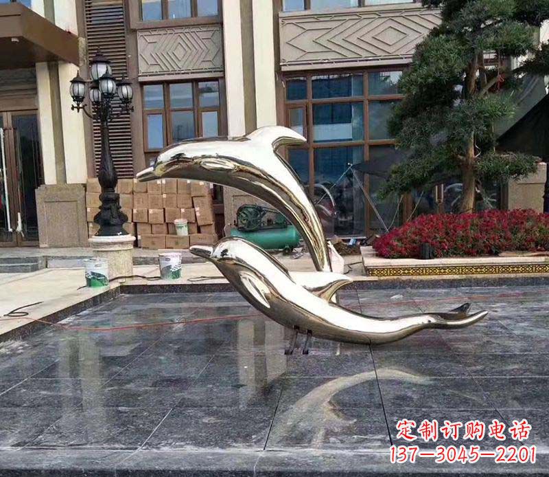 甘肃不锈钢海豚雕塑——美丽的艺术礼物