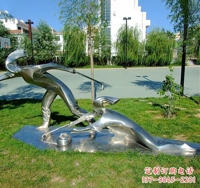 甘肃不锈钢冰壶雕塑——一种艺术形式