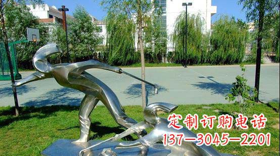 甘肃不锈钢冰壶雕塑艺术与运动的完美结合
