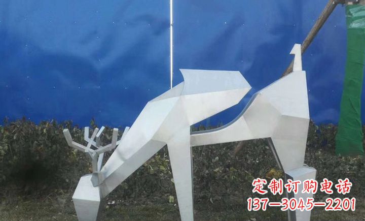 甘肃梅花鹿不锈钢不规则雕塑的传奇