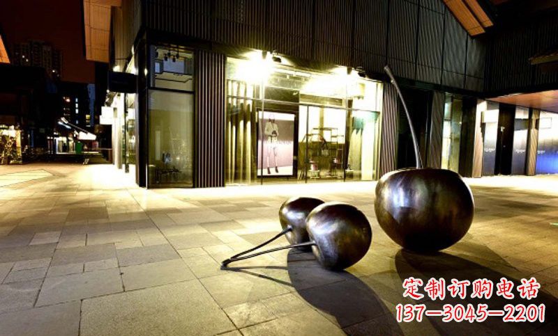 甘肃不锈钢樱桃雕塑