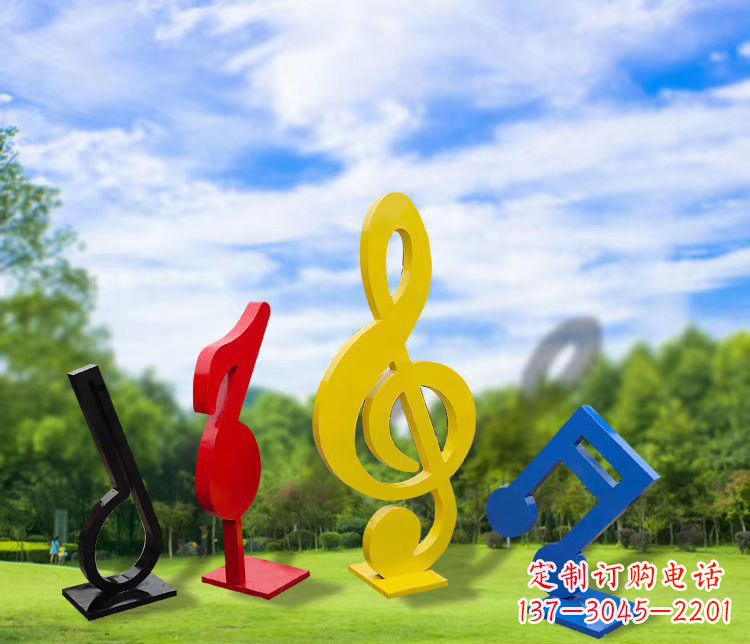 甘肃精美的不锈钢音符雕塑