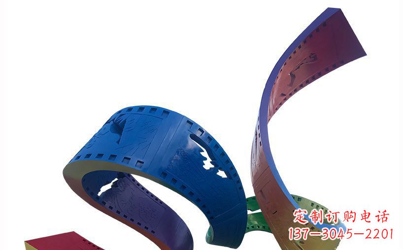 甘肃不锈钢彩色胶卷公园雕塑精美的艺术珍品