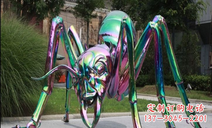 甘肃不锈钢彩色蚂蚁雕塑艺术美化公园景观