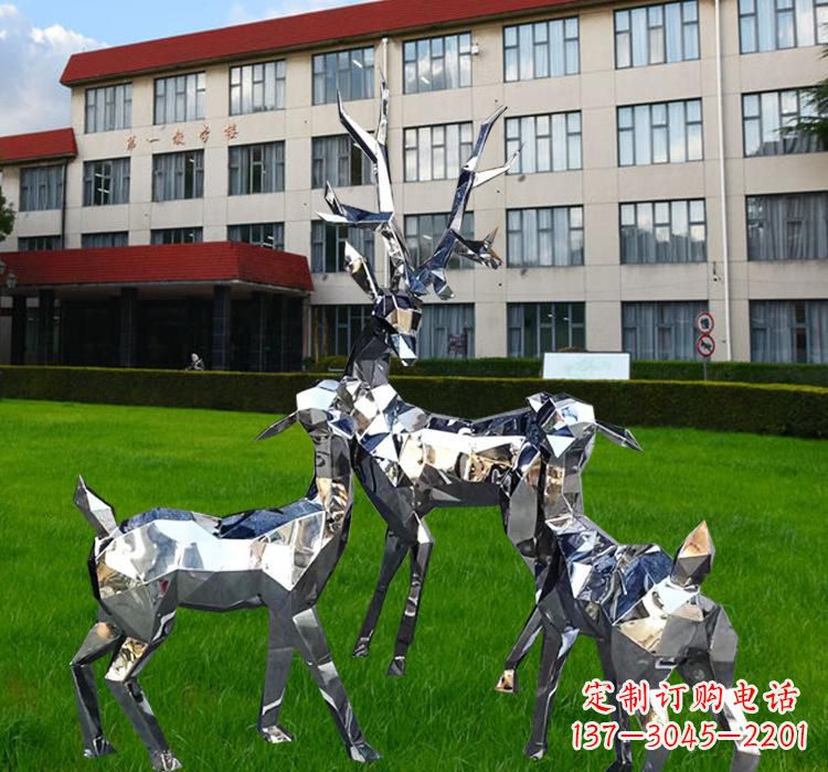 甘肃不锈钢麋鹿雕塑美观耐用的艺术品