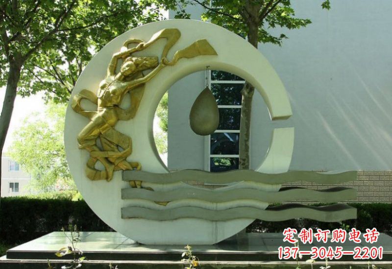 甘肃不锈钢嫦娥奔月雕塑——传承中华文化