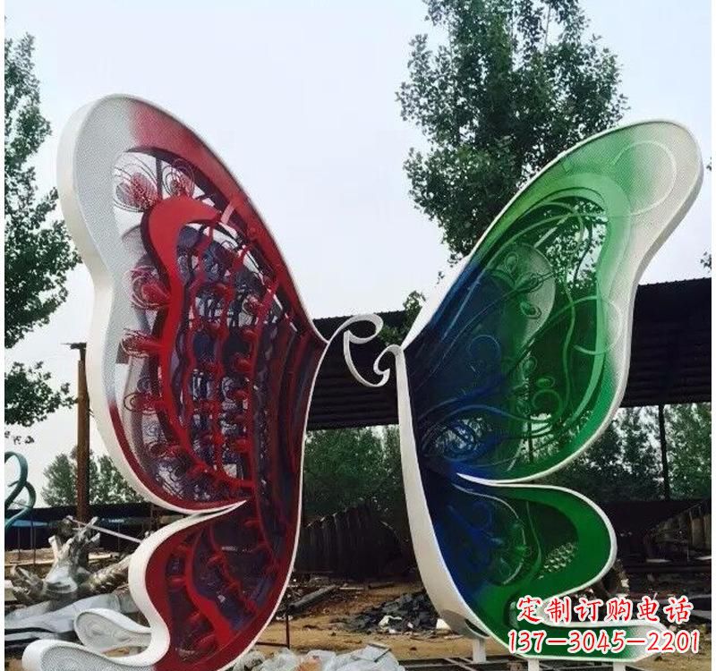 甘肃不锈钢城市彩色蝴蝶雕塑——美丽的视觉盛宴