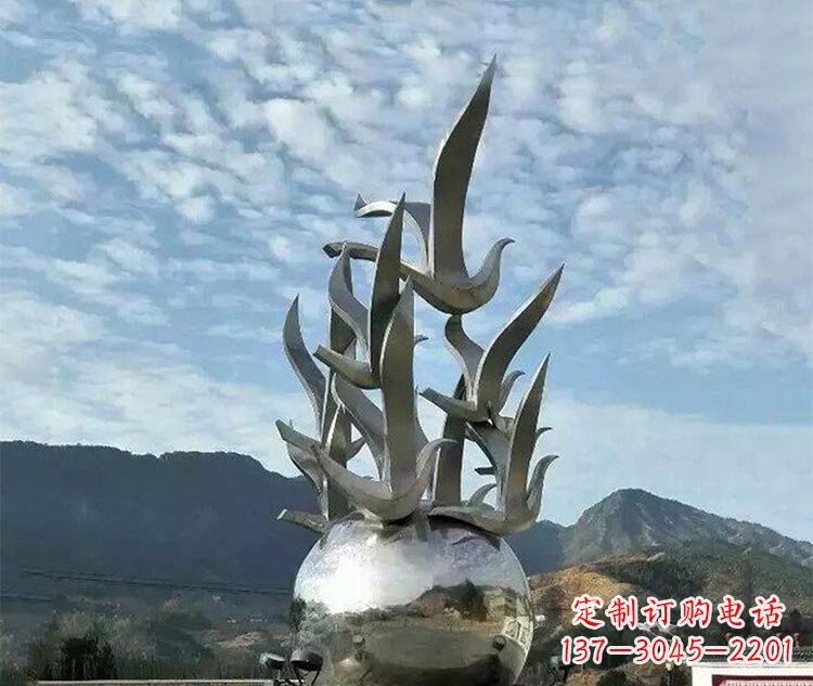 甘肃不锈钢地球雕塑为和平呼唤