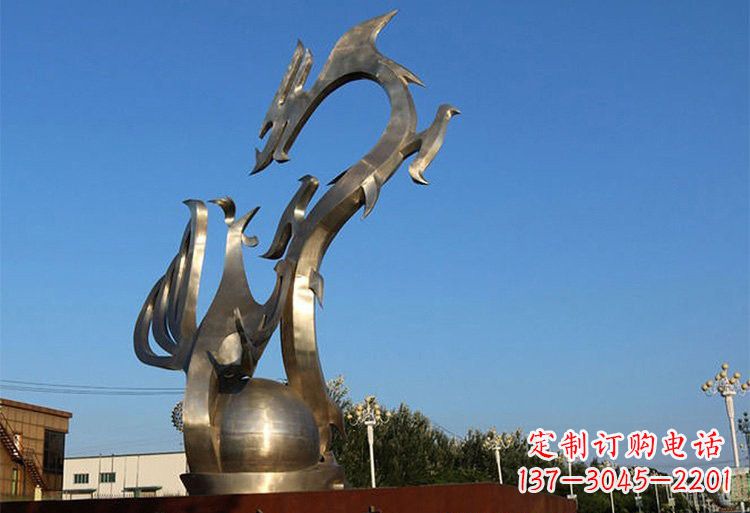 甘肃不锈钢龙凤雕塑以艺术传承文化