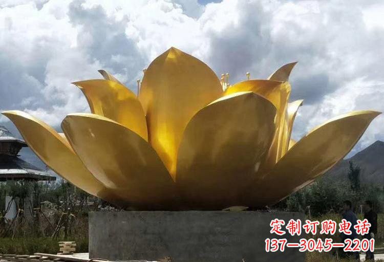 甘肃不锈钢莲花雕塑——精美绝伦