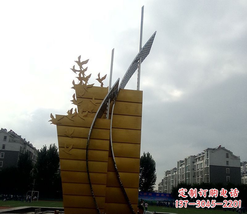 甘肃不锈钢城市帆船起航雕塑 