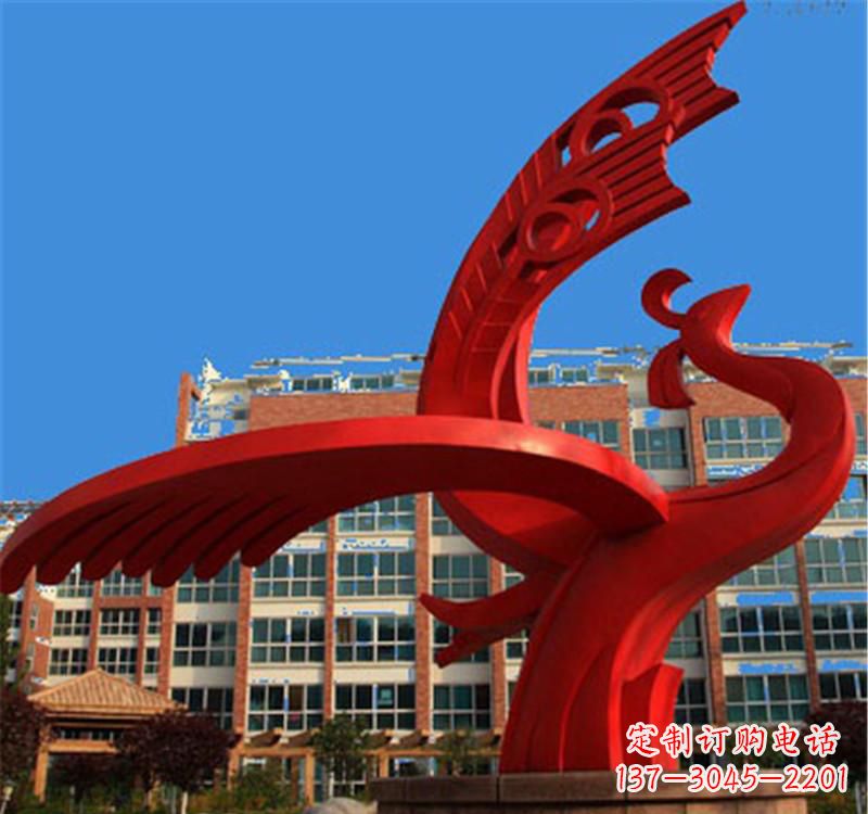 甘肃不锈钢凤凰雕塑——展示城市文化之美