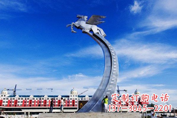 甘肃精美不锈钢飞马雕塑