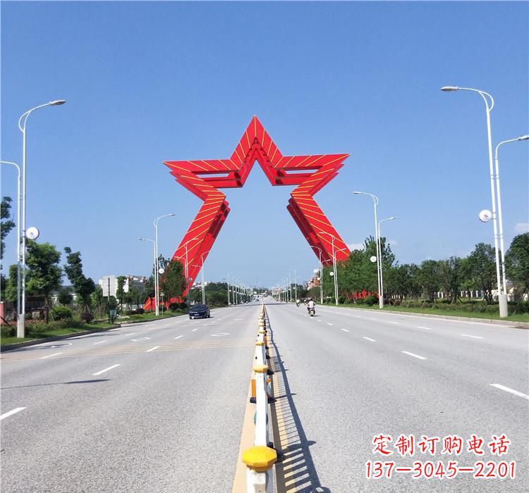 甘肃不锈钢城市拱门雕塑一座精美的艺术作品