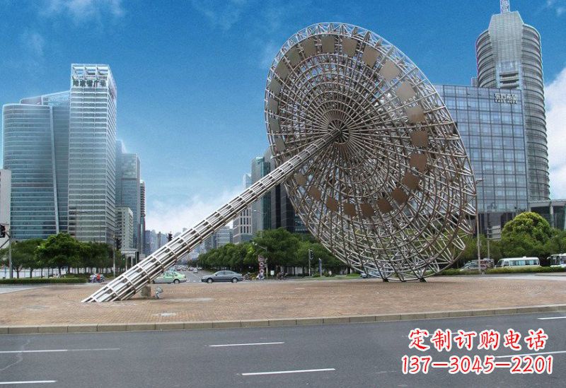 甘肃不锈钢城市日晷雕塑——缔造城市新景观