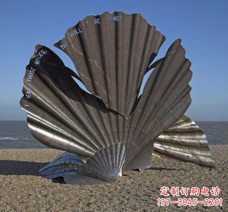 甘肃不锈钢城市的扇贝雕塑——一座海洋文化的象征